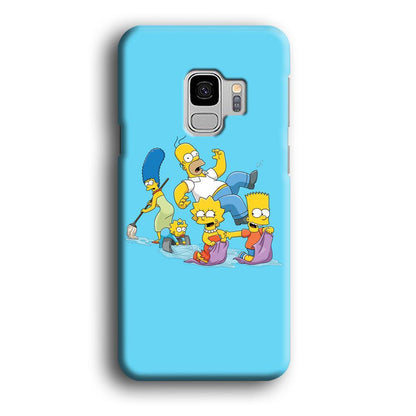 Simpson Happy Family Samsung Galaxy S9 Case-Oxvistore