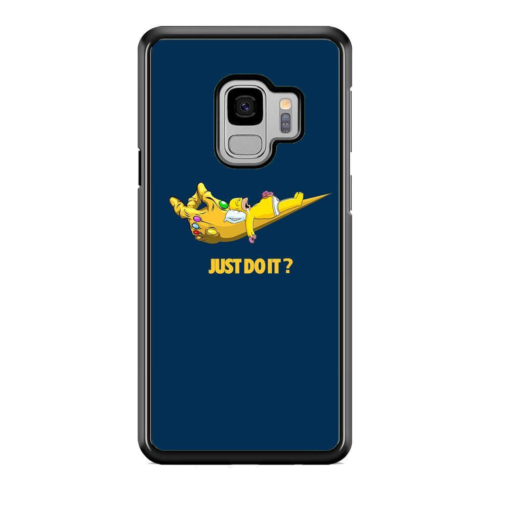 Simpson Homer Sleep In The Hands Of Thanos Samsung Galaxy S9 Case-Rubber Black (2D Case)-Oxvistore
