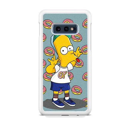 Simpsons Donuts Pattern Samsung Galaxy S10E Case-Oxvistore