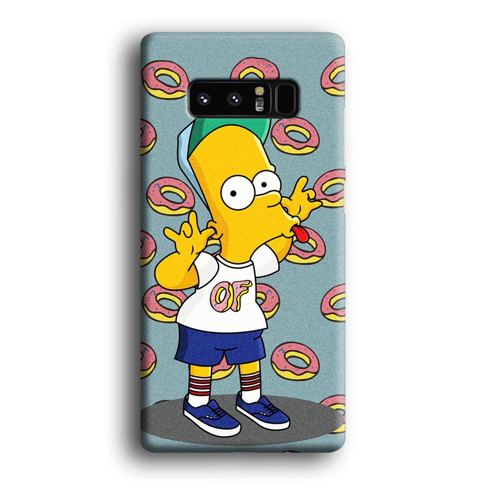 Simpsons Donuts Pattern Samsung Galaxy Note 8 Case-Oxvistore