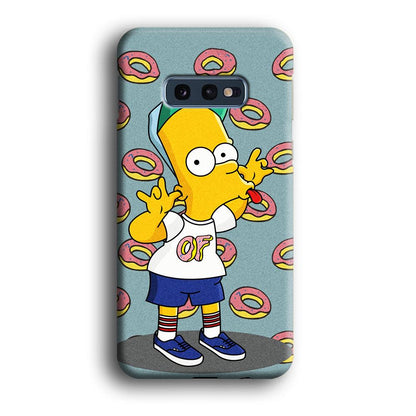 Simpsons Donuts Pattern Samsung Galaxy S10E Case-Oxvistore