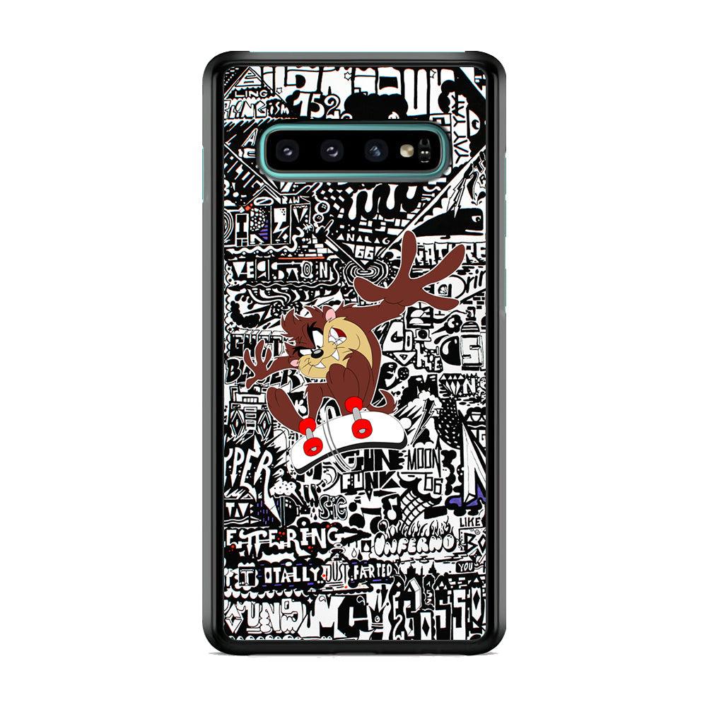 Skate with Taz Samsung Galaxy S10 Plus Case-Oxvistore