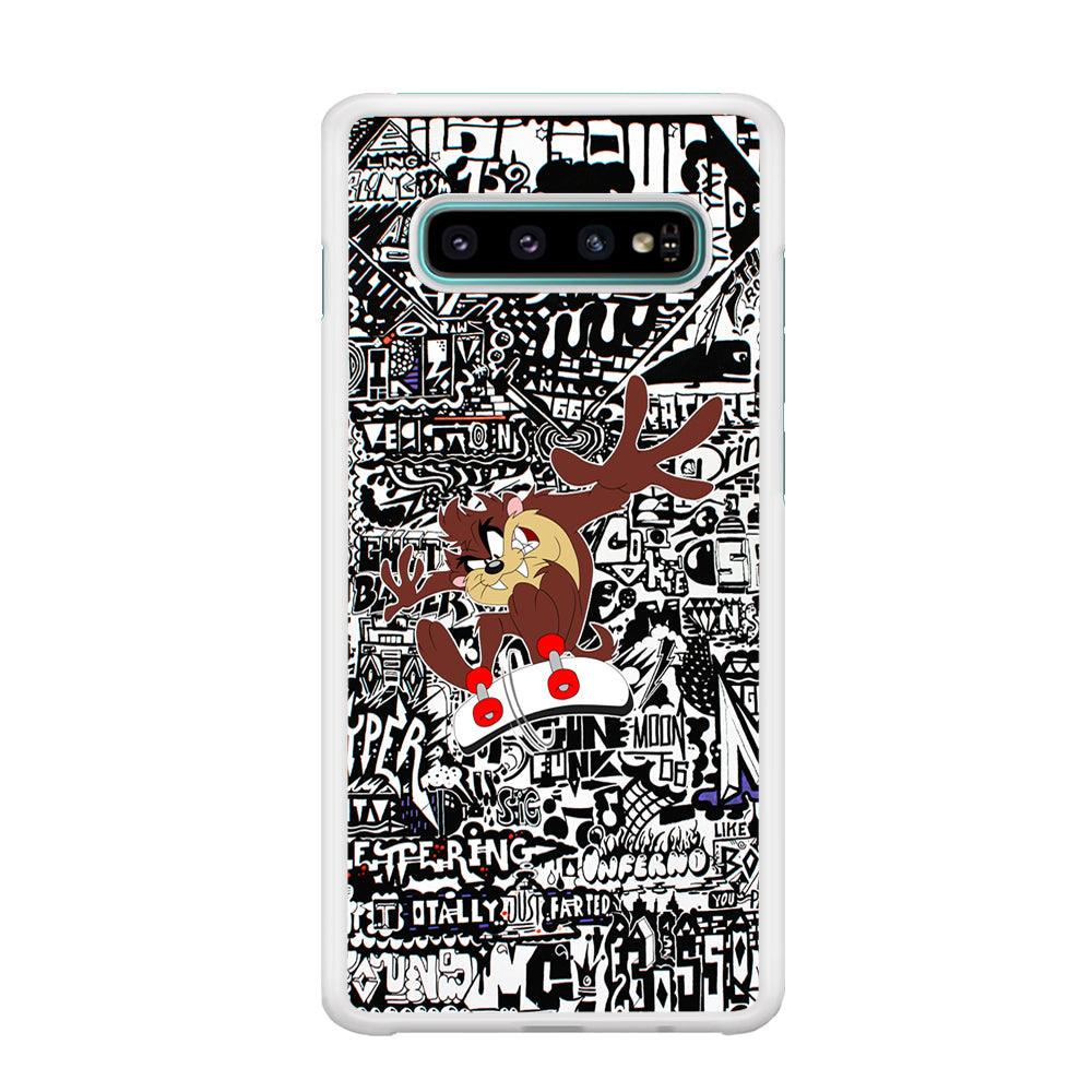 Skate with Taz Samsung Galaxy S10 Plus Case-Oxvistore