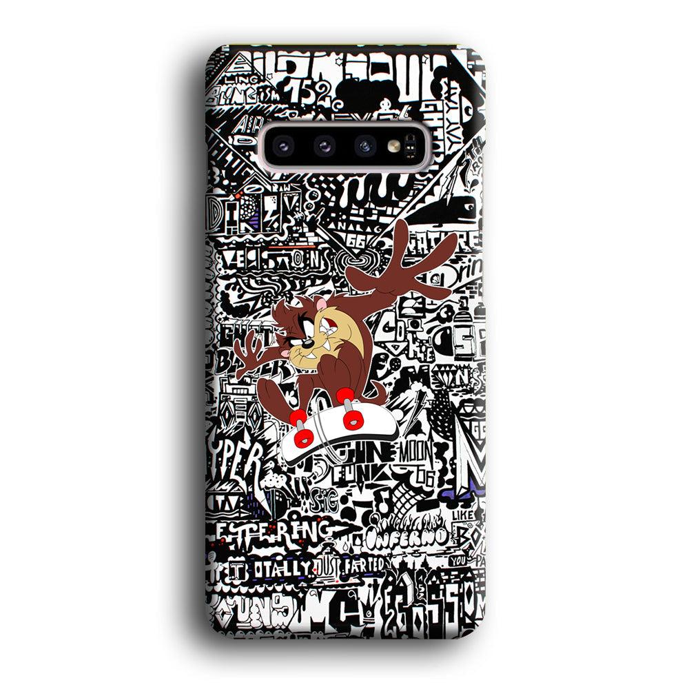 Skate with Taz Samsung Galaxy S10 Case-Oxvistore