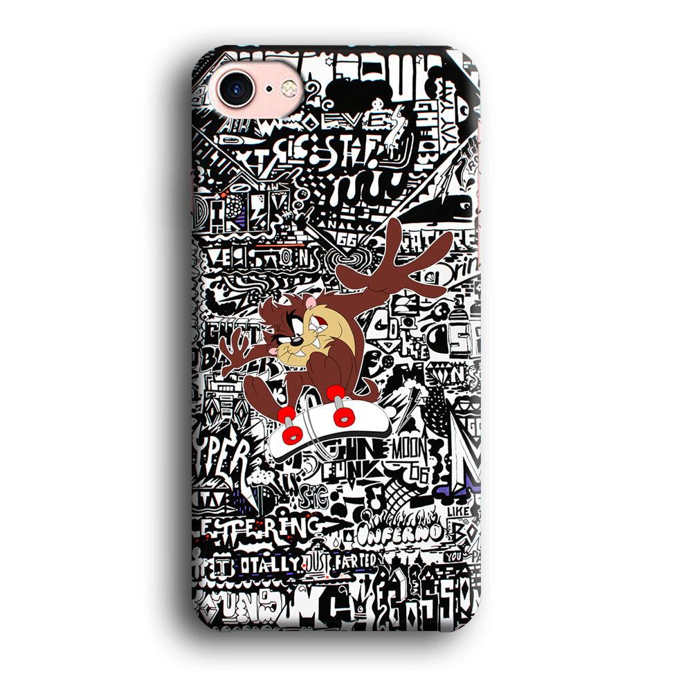 Skate with Taz iPhone 8 Case-Oxvistore