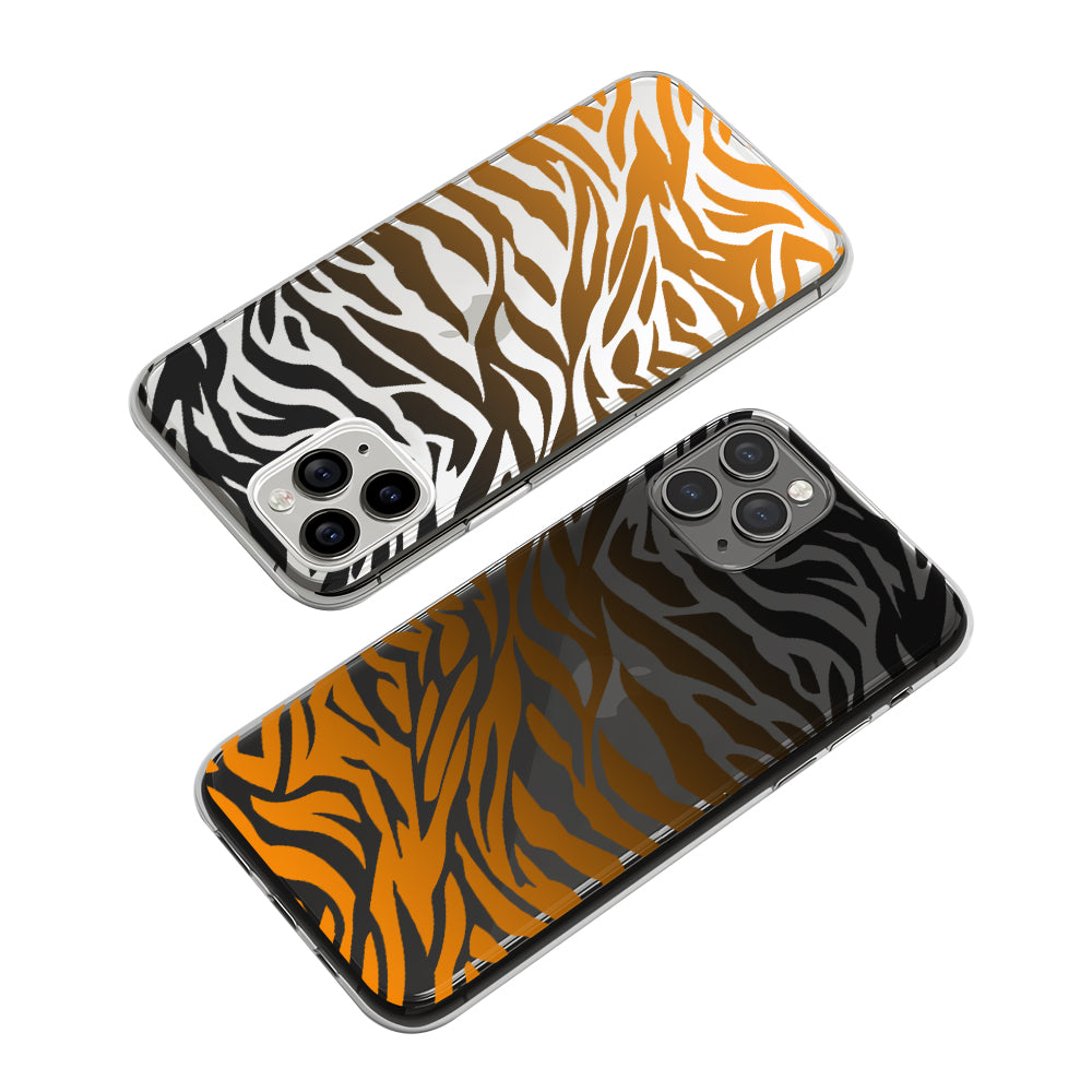 Skin Shine of Zebra Patern Clear Soft Case