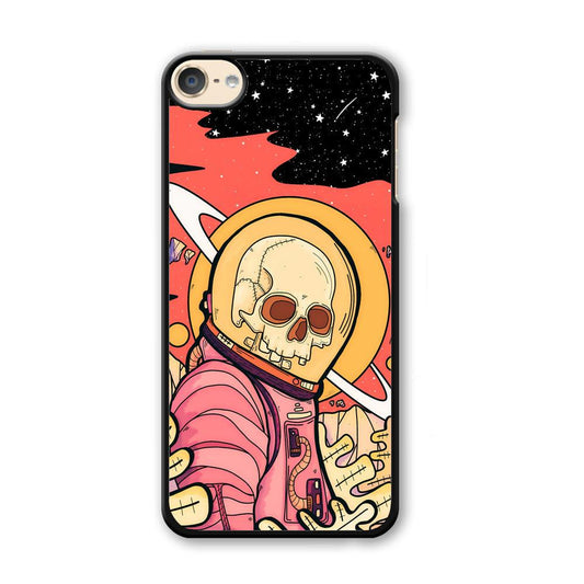 Skull Astronauts In Action iPod Touch 6 Case-Plastic White (2D Case)-Oxvistore
