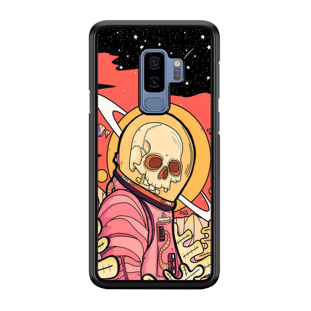 Skull Astronauts In Action Samsung Galaxy S9 Plus Case-Rubber Black (2D Case)-Oxvistore