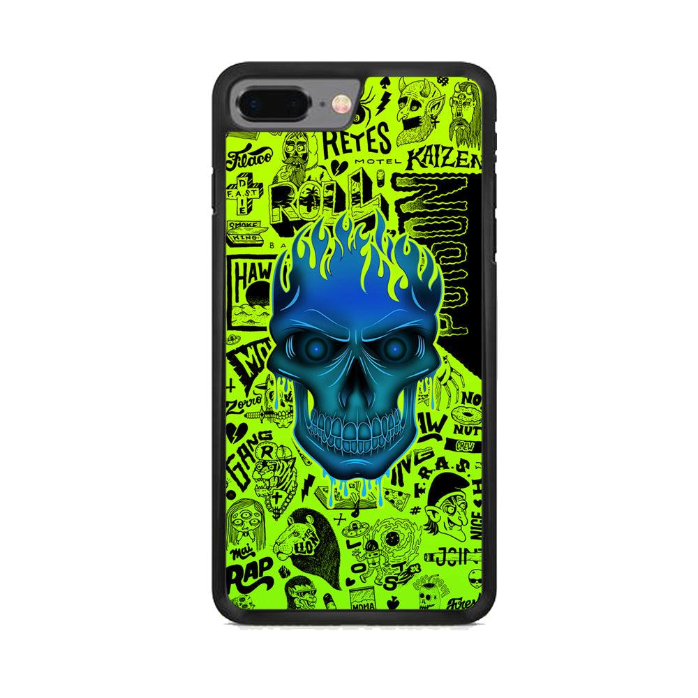 Skull of Poison iPhone 7 Plus Case-Rubber Black (2D Case)-Oxvistore