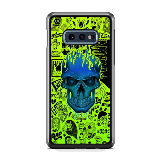 Skull of Poison Samsung Galaxy S10E Case-Rubber Black (2D Case)-Oxvistore