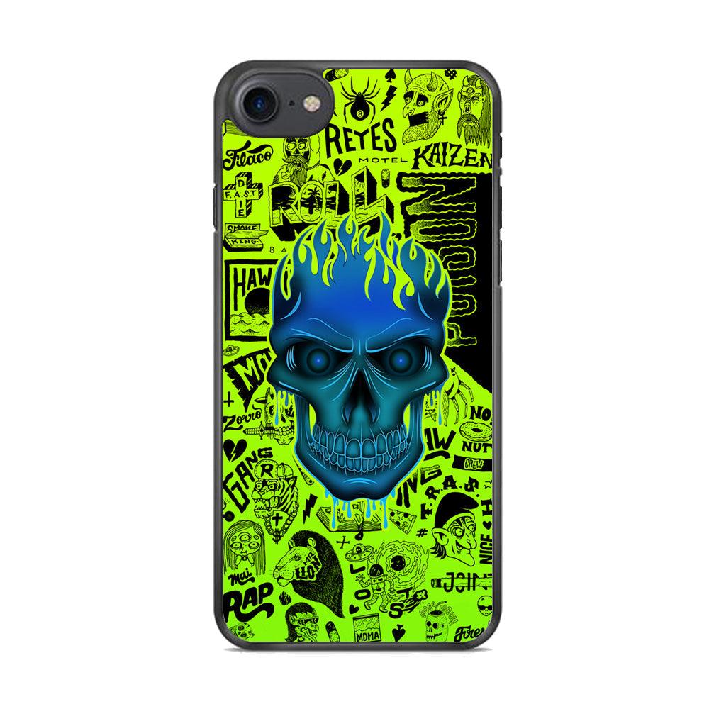 Skull of Poison iPhone 7 Case-Rubber Black (2D Case)-Oxvistore