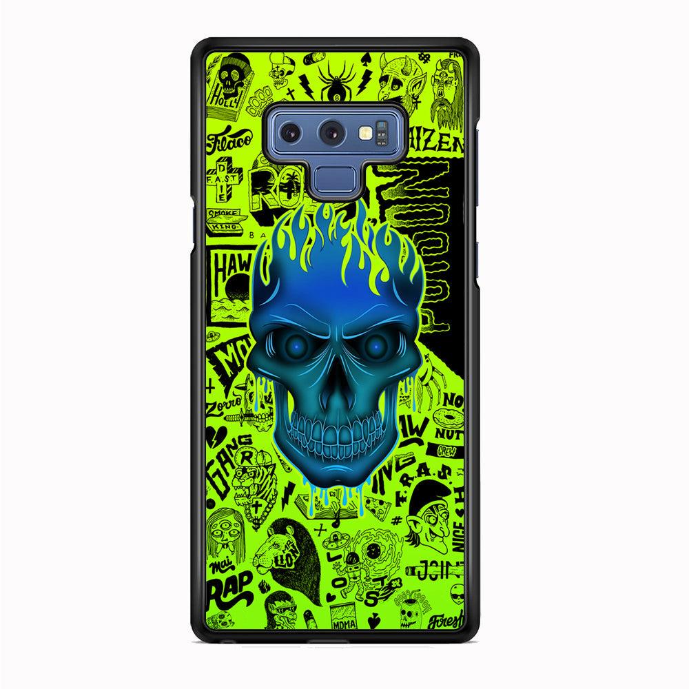 Skull of Poison Samsung Galaxy Note 9 Case-Rubber Black (2D Case)-Oxvistore