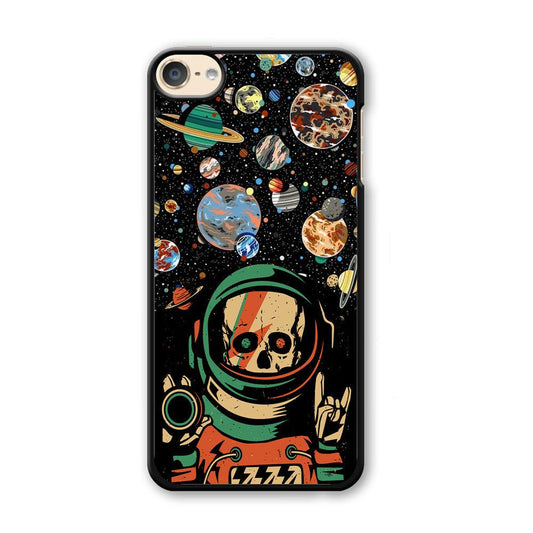 Skull on The Space iPod Touch 6 Case-Plastic White (2D Case)-Oxvistore