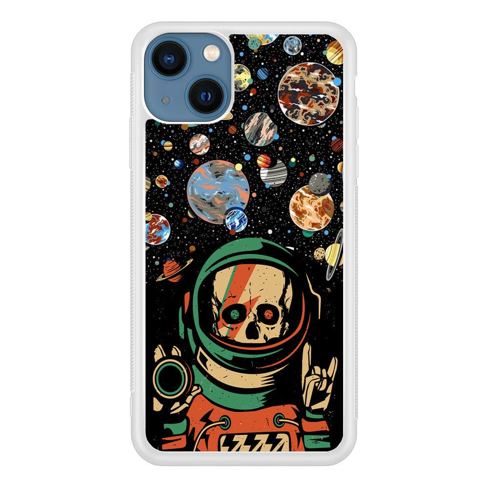 Skull on The Space iPhone 15 Plus Case-Oxvistore