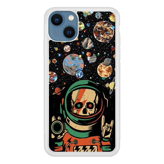 Skull on The Space iPhone 15 Plus Case-Oxvistore