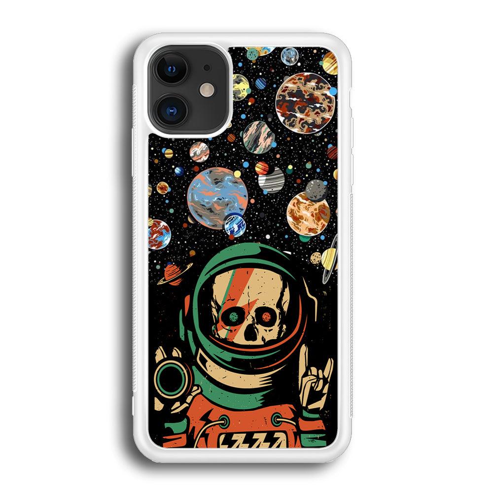 Skull on The Space iPhone 12 Case-Oxvistore