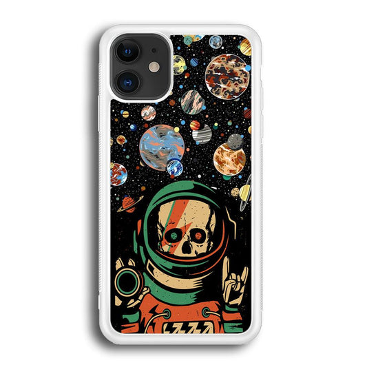 Skull on The Space iPhone 12 Case-Oxvistore