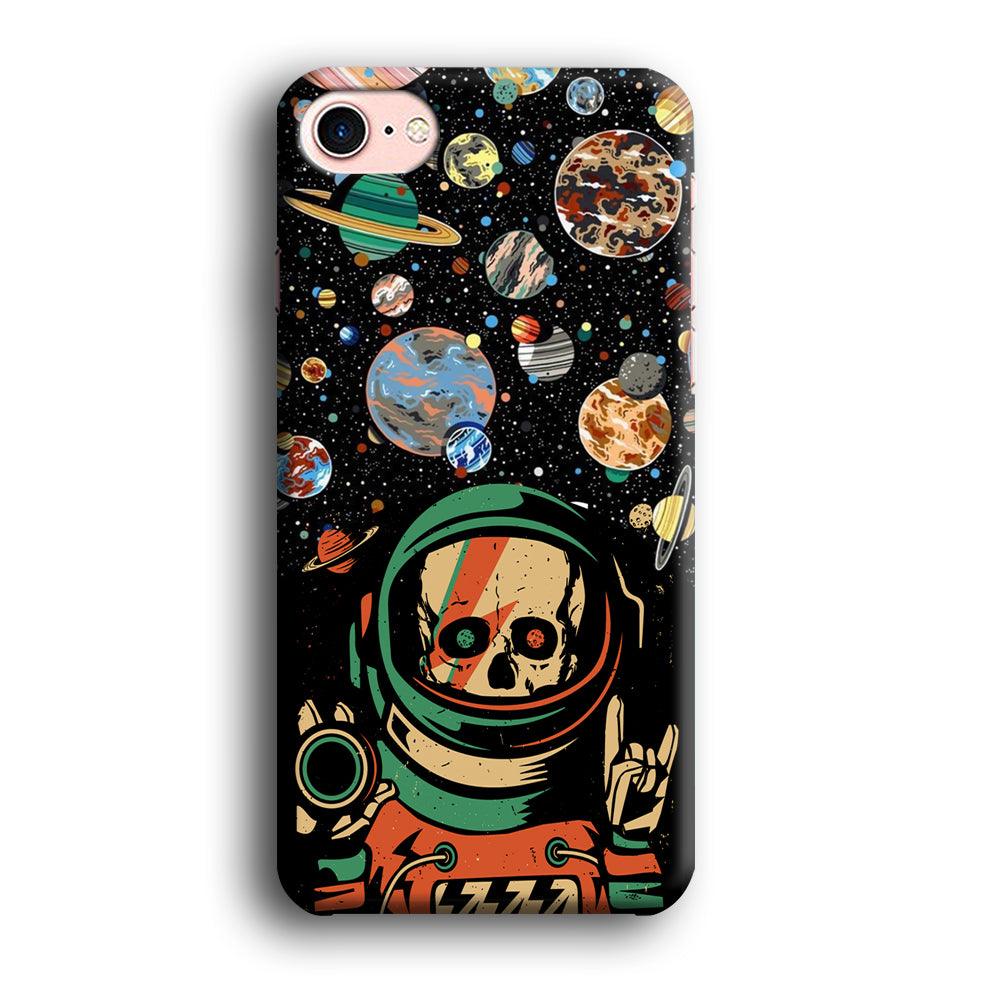 Skull on The Space iPhone 8 Case-Oxvistore