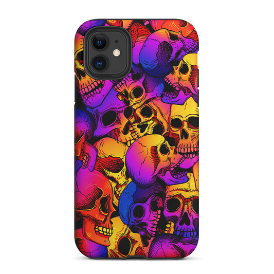 Skulls Pattern Gradient 2 in 1 Tough Phone Case