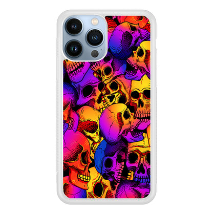 Skulls Pattern Gradient 2D Rubber Phone Case