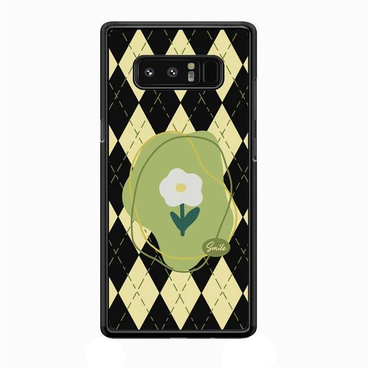 Smile Over The Flower Samsung Galaxy Note 8 Case-Rubber Black (2D Case)-Oxvistore