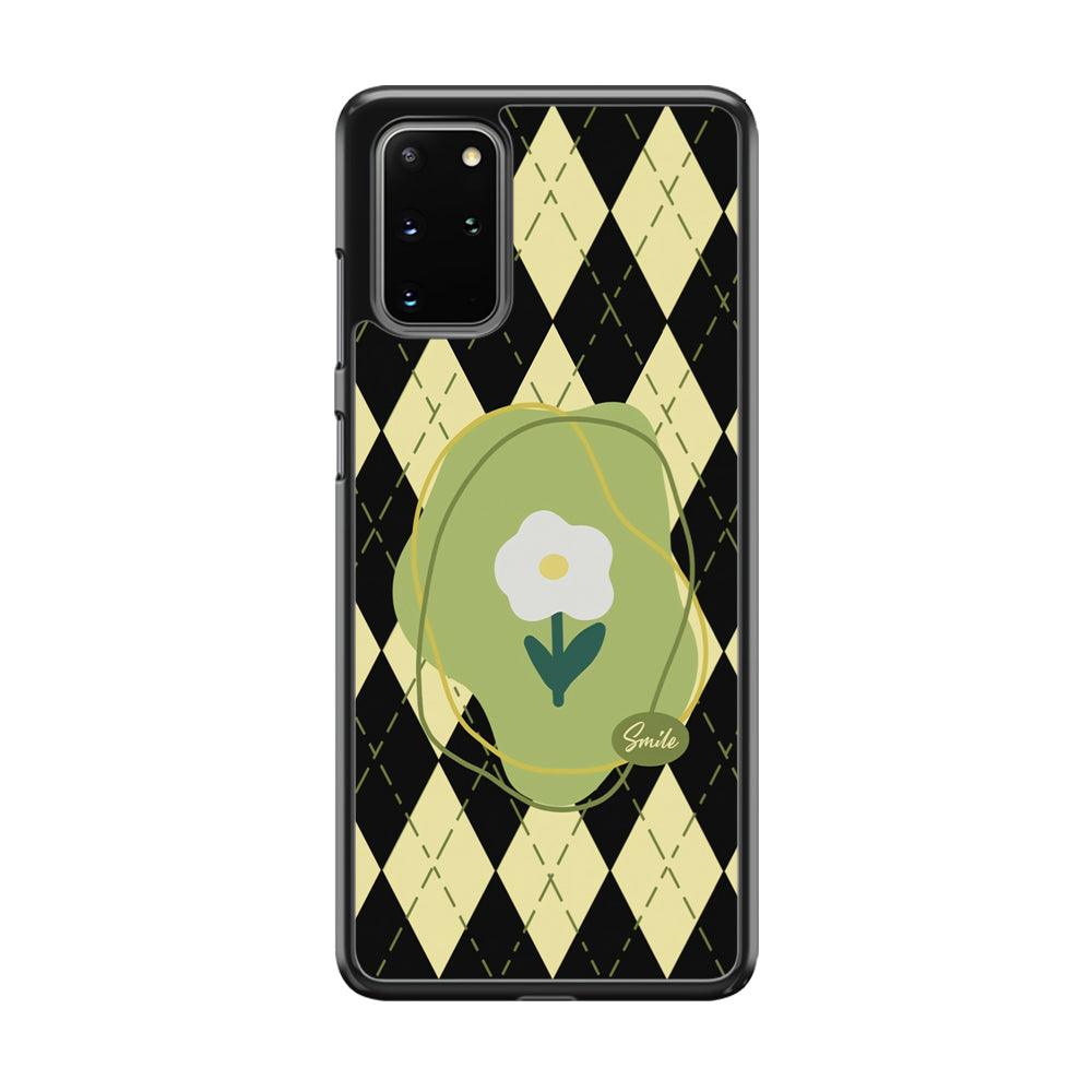 Smile Over The Flower Samsung Galaxy S20 Plus Case-Rubber Black (2D Case)-Oxvistore