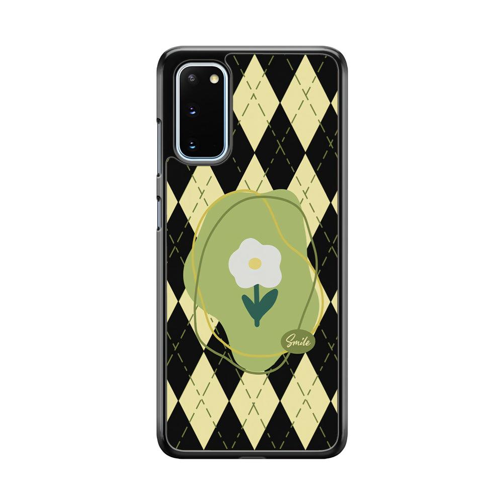 Smile Over The Flower Samsung Galaxy S20 Case-Rubber Black (2D Case)-Oxvistore