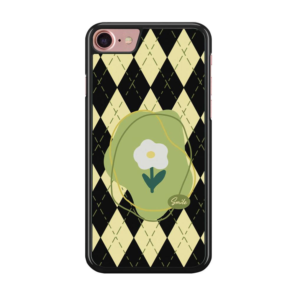 Smile Over The Flower iPhone 8 Case-Rubber Black (2D Case)-Oxvistore