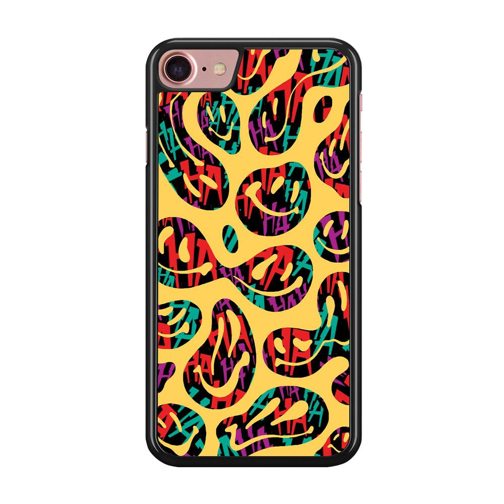 Smiley Dilution iPhone 8 Case-Rubber Black (2D Case)-Oxvistore