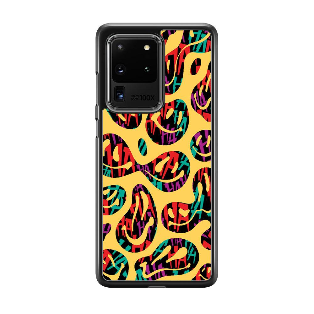 Smiley Dilution Samsung Galaxy S20 Ultra Case-Rubber Black (2D Case)-Oxvistore