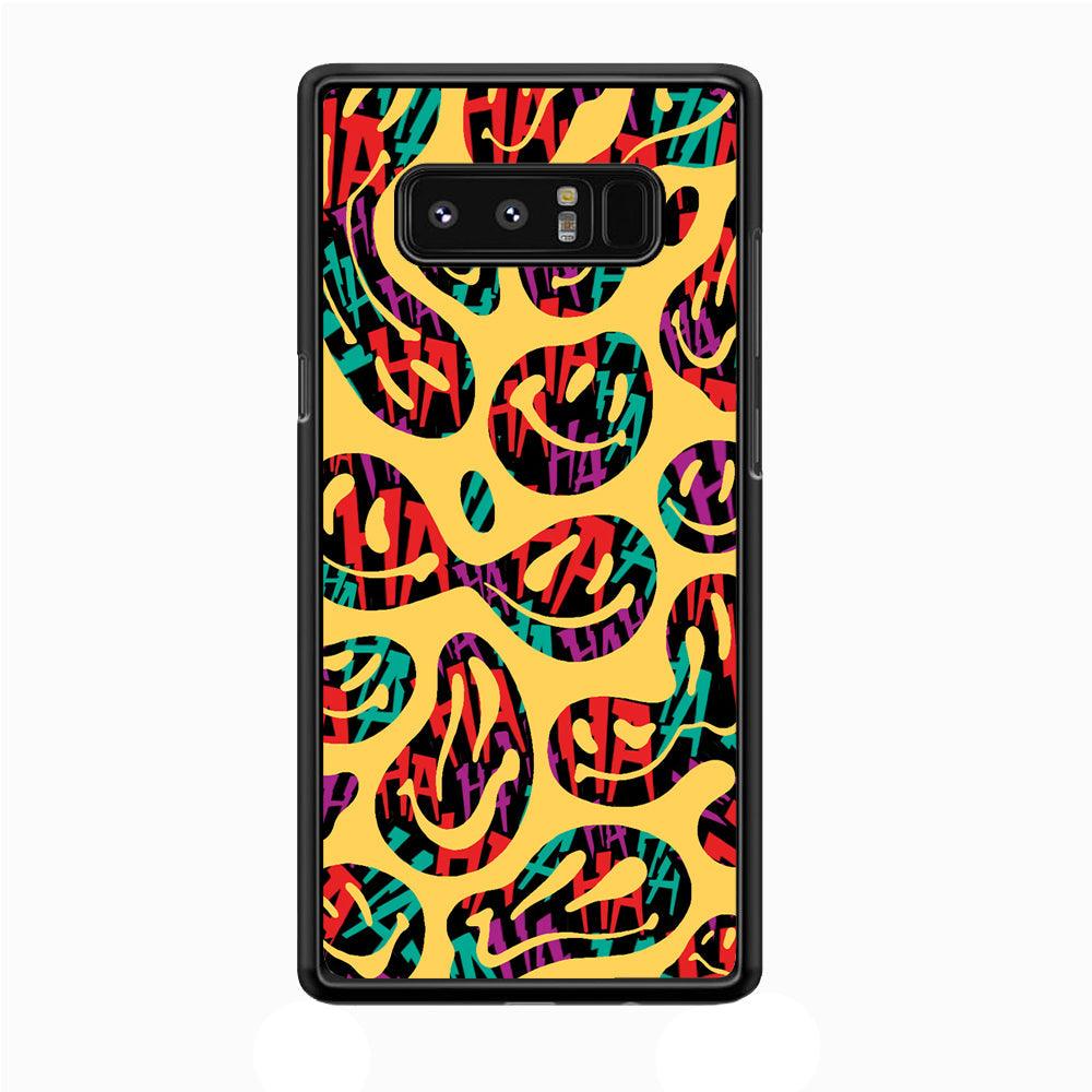 Smiley Dilution Samsung Galaxy Note 8 Case-Rubber Black (2D Case)-Oxvistore
