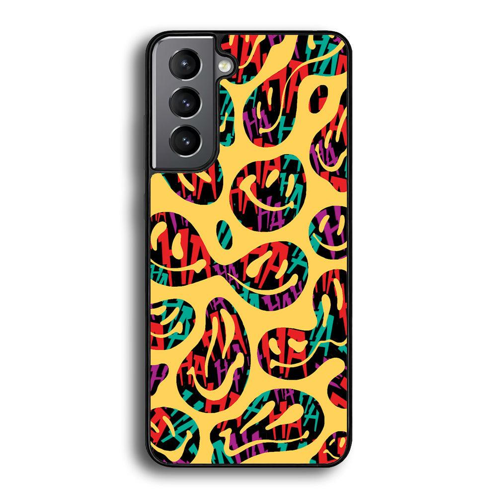 Smiley Dilution Samsung Galaxy S22 Plus Case-Rubber Black (2D Case)-Oxvistore