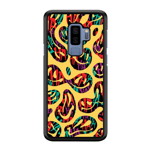 Smiley Dilution Samsung Galaxy S9 Plus Case-Rubber Black (2D Case)-Oxvistore