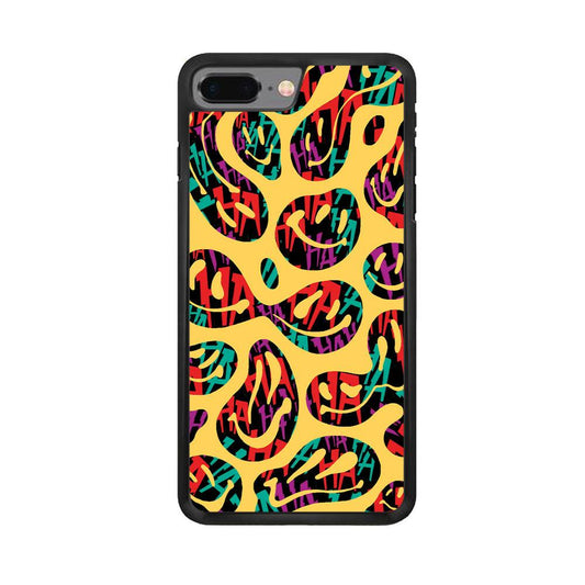 Smiley Dilution iPhone 8 Plus Case-Rubber White (2D Case)-Oxvistore