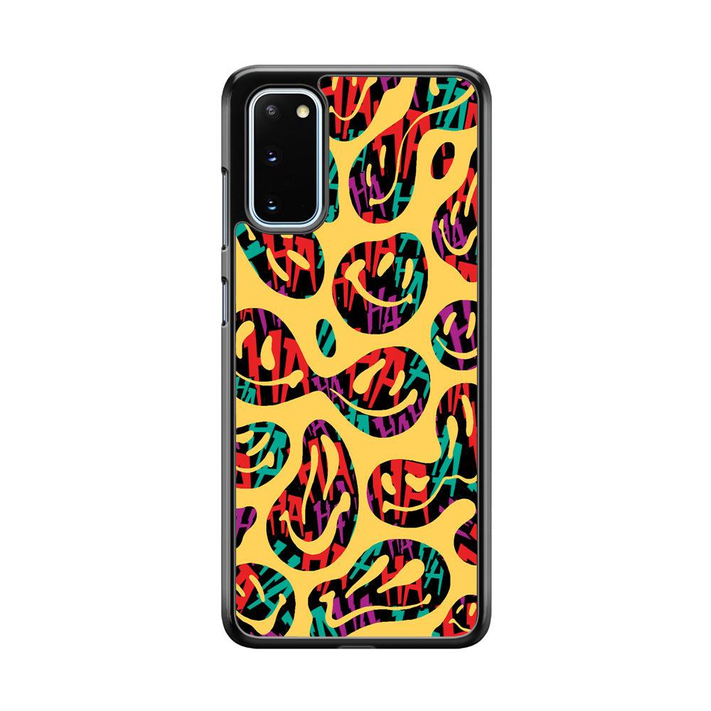 Smiley Dilution Samsung Galaxy S20 Case-Rubber Black (2D Case)-Oxvistore