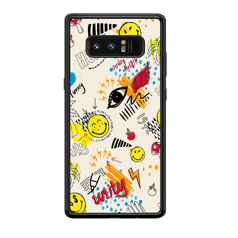 Smiley World Abstract Drawing Samsung Galaxy Note 8 Case-Oxvistore