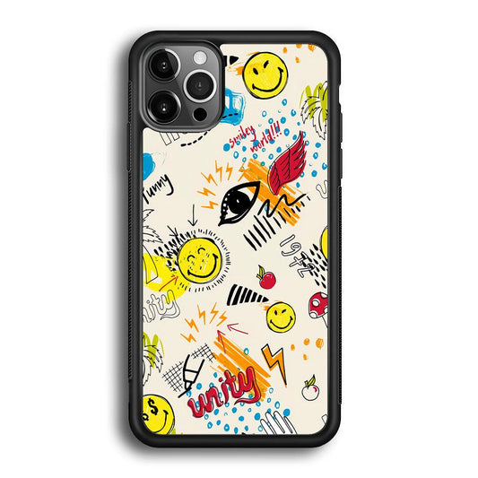 Smiley World Abstract Drawing iPhone 12 Pro Case-Oxvistore