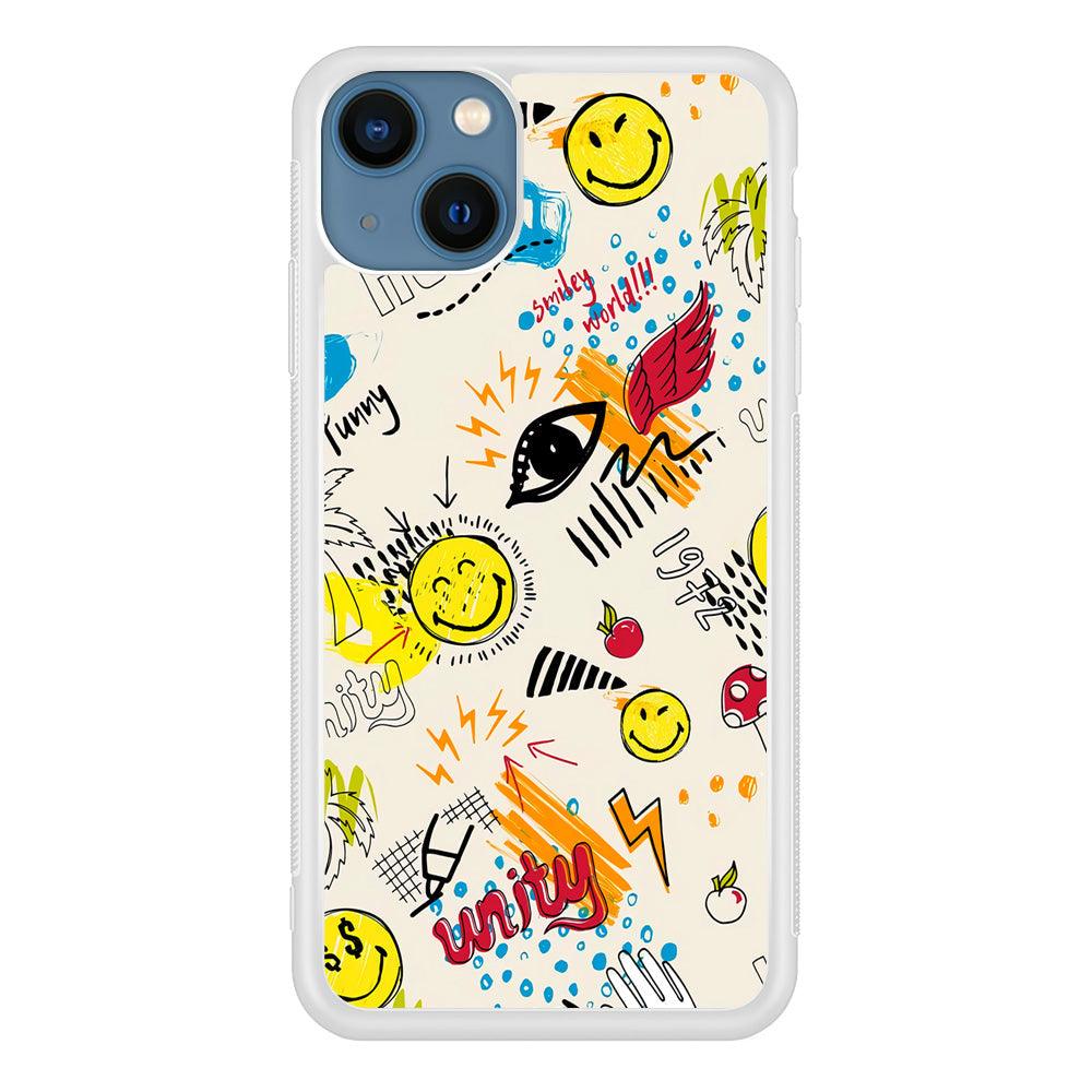 Smiley World Abstract Drawing iPhone 13 Case-Oxvistore