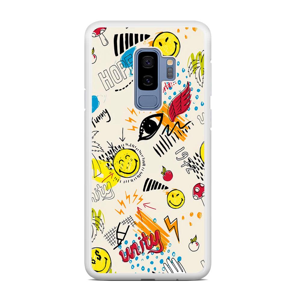 Smiley World Abstract Drawing Samsung Galaxy S9 Plus Case-Oxvistore