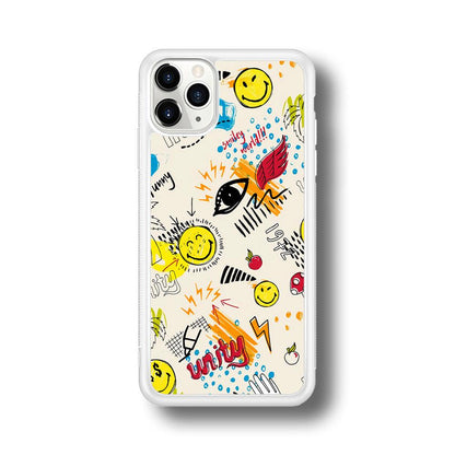 Smiley World Abstract Drawing iPhone 11 Pro Case-Oxvistore