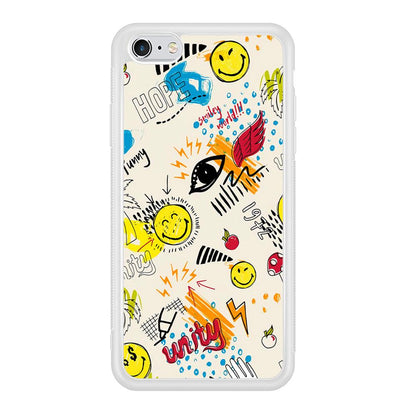 Smiley World Abstract Drawing iPhone 6 | 6s Case-Oxvistore