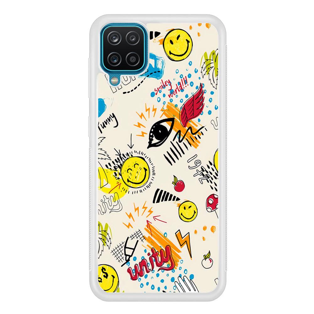 Smiley World Abstract Drawing Samsung Galaxy A12 Case-Oxvistore