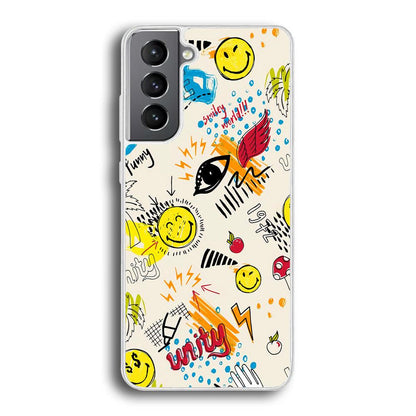 Smiley World Abstract Drawing Samsung Galaxy S21 Plus Case-Oxvistore