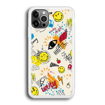 Smiley World Abstract Drawing iPhone 12 Pro Max Case-Oxvistore