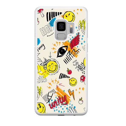 Smiley World Abstract Drawing Samsung Galaxy S9 Case-Oxvistore