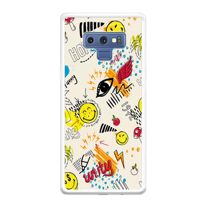 Smiley World Abstract Drawing Samsung Galaxy Note 9 Case-Oxvistore