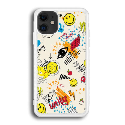 Smiley World Abstract Drawing iPhone 12 Case-Oxvistore