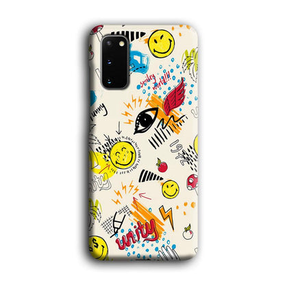 Smiley World Abstract Drawing Samsung Galaxy S20 Case-Oxvistore