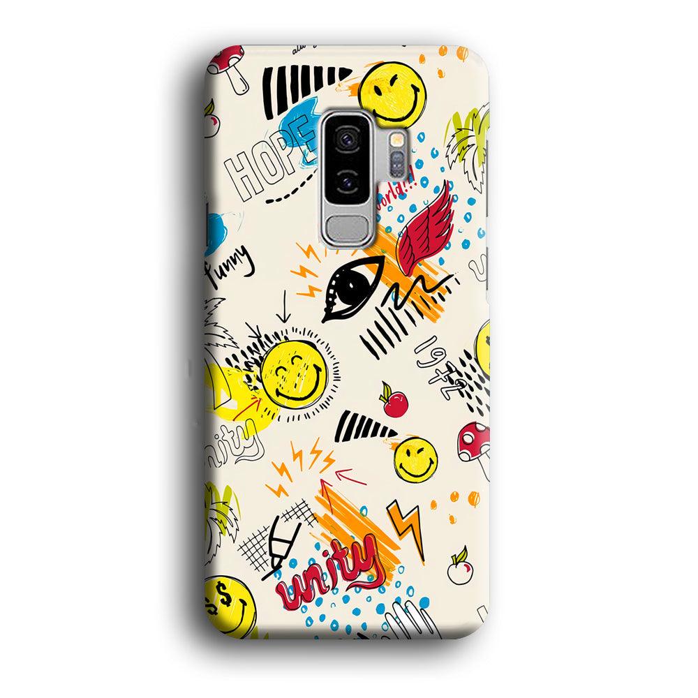 Smiley World Abstract Drawing Samsung Galaxy S9 Plus Case-Oxvistore