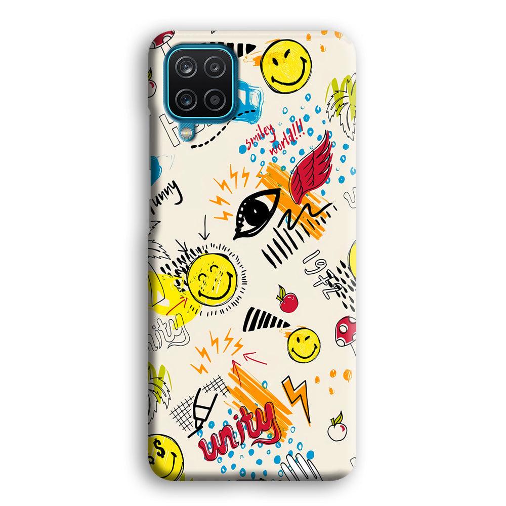 Smiley World Abstract Drawing Samsung Galaxy A12 Case-Oxvistore